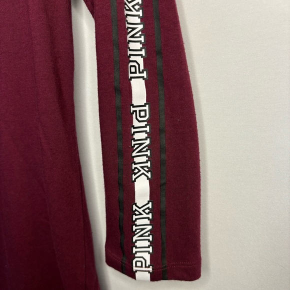 PINK burgundy striped long sleeve | Size XS - Picture 4 of 7